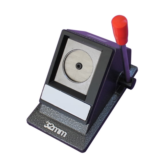 INTBUYING 1.26inch (32mm) Manual Round Punch Die Cutter for DIY Badge Making