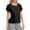 New/Black, variant on Otvok 2025 New Womens V-Neck Short-Sleeved Loose Shirt Solid Color Tops