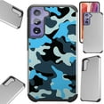 thumbnail image 1 of Compatible with Samsung Galaxy S21 Plus 5G Hybrid Fusion Guard Phone Case Cover (Blue Black Camouflage), 1 of 1