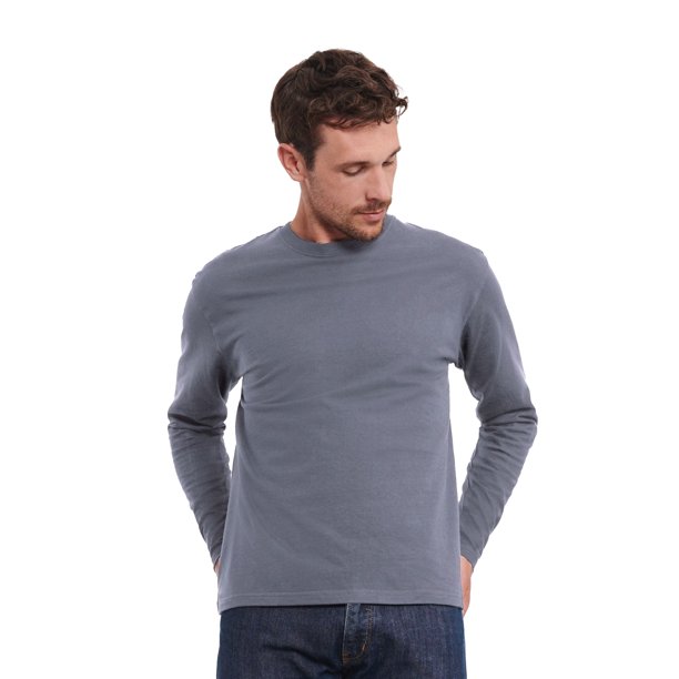 Russell - Camiseta de Manga Larga para Hombre (Gris convoy)