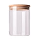 thumbnail image 1 of EeaseMX Frasco de vidrio transparente de 250 ml, recipiente hermético para almacenar alimentos, para té, café, azúcar, sal (6,5 x 10 cm, con tapa de bambú), 1 of 7