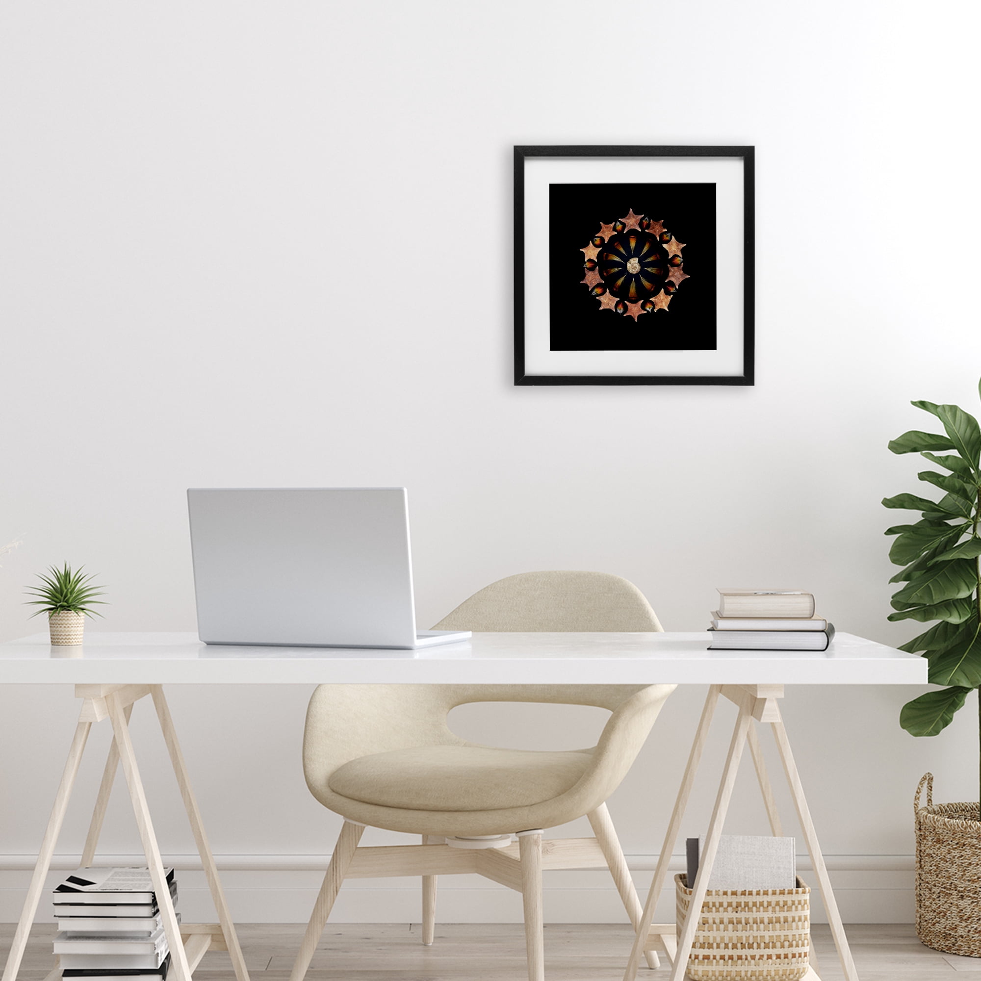 Stupell Industries Nautical Nature Arrangement Black Framed Print Under Glass, design by Beth Adoette