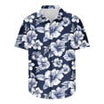 thumbnail image 4 of Cllios Hawaiian Shirt for Men Funny Tropical Print Beach Tops Quick Dry Cuban Collared Short Sleeve T-shirts Cotton Button Down Bowling Shirts S-5XL, 4 of 5