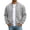 Light Gray, variant on Rexolia Mens Cotton Jacket Lightweight Full Zip Windproof Stand Collar with Pockets Outdoor Hiking Fall Army Green L