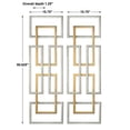 thumbnail image 3 of Uttermost Aerin 2-Piece Iron Geometric Wall Art Set in Antique Gold/Silver, 3 of 3