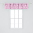 thumbnail image 2 of Ambesonne Ferret Valance Pack of 2, Animal with Glasses Scarf, 54"X12", Pale Pink Fuchsia, 2 of 3