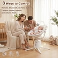 thumbnail image 5 of Zoicay Electric Baby Swing with App Remote Control, 5 Speeds 3 Sway Modes, Bluetooth Music, 5-Point Harness Infant Swing, White, 5 of 9