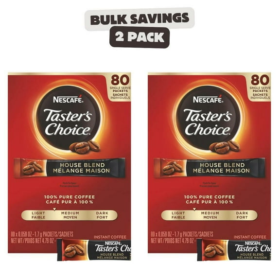 2 x Nescafe Coffee, Taster's Choice Stick Packs, Original , 80 Count 4.79 Ounce