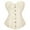 Beige, variant on Women's Bustier Corset Top Lace Up Corsets Plus Size Floral Vintage Overbust Corset