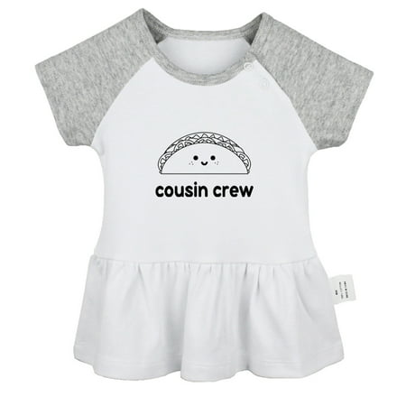

Tacos Image & Cousin Crew Funny Dresses For Baby Newborn Babies Skirts Infant Princess Dress 0-24M Kids Graphic Clothes (Gray Raglan Dresses 18-24 Months)