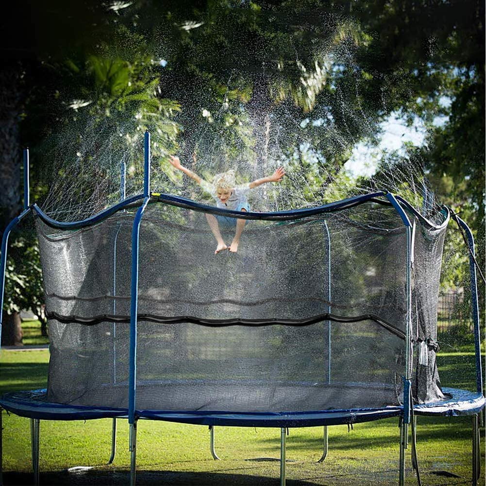 Trampoline Sprinkler For Kids Outdoor Summer Water Game Fun Backyard Waterpark 