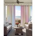 thumbnail image 4 of Pink Purple Blackout Curtains 39 Inches Long for Bedroom, Modern Colorful Ombre Abstract Tie Dye Art Thermal Insulated Room Darkening Black Out Window Curtain Panels Grommet Drapes for Living Room, 4 of 8