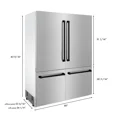 thumbnail image 5 of ZLINE KITCHEN AND BATH RBIVZSN60MB french door built in refrigerator, 5 of 5