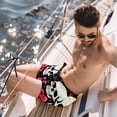 thumbnail image 2 of luoweisi Men's Beach Shorts Quick Dry Swim Trunks with Mesh Lining Couple Skulls L, 2 of 5