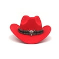 thumbnail image 2 of Wweixi Western Outback Cowboy Hat Embrace Inner Cowboy Retro-inspired Hat Which Can Be red 1 Pc, 2 of 6