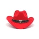 thumbnail image 5 of Minnieouse Sombrero formal de estilo étnico único, transpirable y ligero, sombrero de vaquero occidental de cachemira Sombreros blanco, 5 of 6