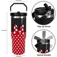 thumbnail image 5 of 30 oz Tumbler with Handle and Straw, Stainless Steel Double Wall Insulated Water Bottle with Top Handle Lid, Spill-Proof Tumbler Cup for Women Men, 5 of 5