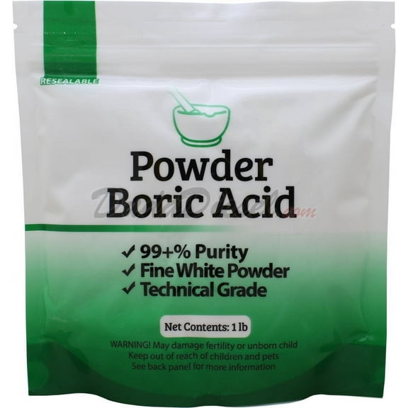 Duda Energy Industrial Grade Boric Acid Powder 99.9+% Purity Light Dusty Powder, 1lb, 1 Pack