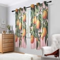 thumbnail image 2 of Yayeee Window Curtains Light Filtering 63"x52" Grommet Panel Pair Home Living Room Decor, Vibrant Oranges, 2 of 7