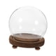 thumbnail image 4 of Vitrina de cristal transparente para terrario, base de madera decorativa, cúpula de cristal vacía para fotos, medallas, decoración del hogar, sala de 18 cm BLESIY Vitrina de cúpula, 4 of 8