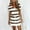Brown Womens Summer Dress, variant on Summer Dresses for Women 2022, Women's Hide Belly Blouson Knee Length Dress Summer Casual Striped T Shirt Dresses Short Sleeve V Neck Midi Dress