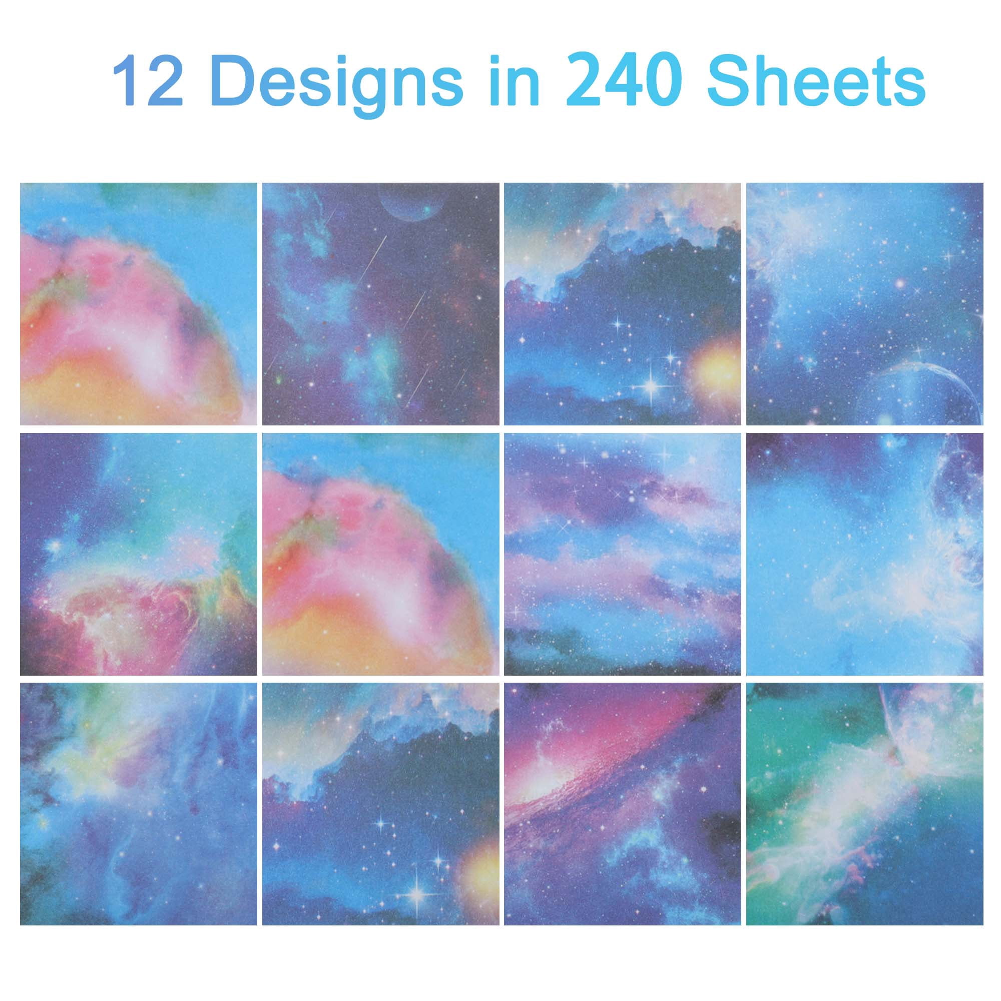 Unique Bargains 240Pcs Double-Sided Origami Paper for DIY Arts Purple