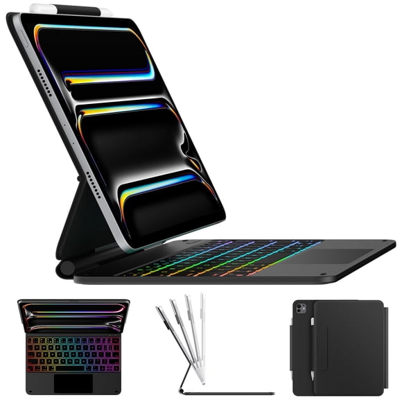 typecase Étui Clavier pour iPad Pro 11 Pouces (M5/M4, 2025/2024), Support Magnétique Flottant Facile à Installer, Clavier Style Magique