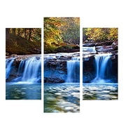 Yirtree Canvas Wall Art 5 Pieces Waterfall Canvas Print Landscape Paintings Picture for Office and Home Décor Frameless