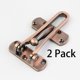 thumbnail image 1 of 2 Pack Door Lock Latches for Home Security (Red) - Front & Interior Door Guard Bar, Reinforced Childproof Door Stopper for Kids, Home, Hotel, Apartmen, 1 of 5