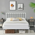 thumbnail image 2 of Metal Bed Frame with Vintage Headboard, Modern Platform Bed Frame, Queen Size, 2 of 7