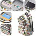 thumbnail image 4 of Tractor and Sheep Gray Pattern Cute School Backpack Bag with Padded Back and Adjustable Shoulder Straps 16.9 X 12.6 X 5.9 Inches, 4 of 5