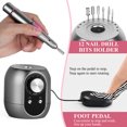 thumbnail image 3 of Duomishu Electric Nail Drill 35000RPM with Speed Controller Base 6in1 Portable Manicure Pedicure Kits, 3 of 11