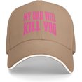thumbnail image 1 of My Dad Will Kill You Hat Funny Baseball Cap, 1 of 7
