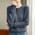 thumbnail image 4 of Uaswgudfs Women Cable Knit Cardigan Sweater Button Down Long Sleeve Open Front Loose Fit Solid Color Winter Warm Soft Knitwear Jacket for Daily Casual Office, 4 of 5