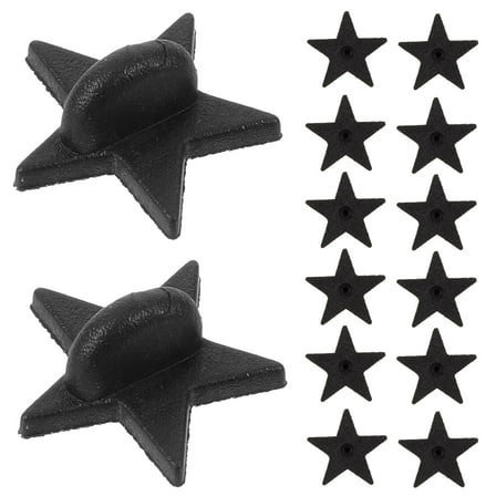 WEAVILUX Brooch Lapel Pin Back Star Shape Plastic 100Set Black Pin Back