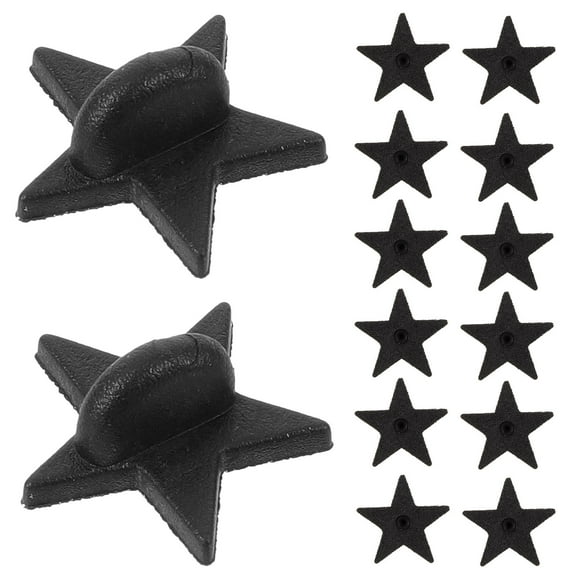 WEAVILUX Brooch Lapel Pin Back Star Shape Plastic 100Set Black Pin Back