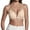 Beige, variant on Womens Front Closure Bras Push up No Underwire Deep V Triangle Bralettes Low Cut Padded Thin Shoulder Straps Comfy Smooth and Seamless Front Buckle Everyday Bra White M