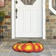 thumbnail image 5 of Halloween Pumpkin Shape Front Door Decor Mat, 31.5"x9.7" Autumn Non Slip Plush Rugs, Carpet for Kitchen Bedroom Living Room Family Decor, 5 of 6