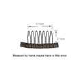 thumbnail image 3 of 24 Pcs/Lot Wig Combs for Making Wig Caps 7-teeth Steel Clips with Cloth Wig Combs for Hairpiece Caps (Dark Brown), 3 of 5