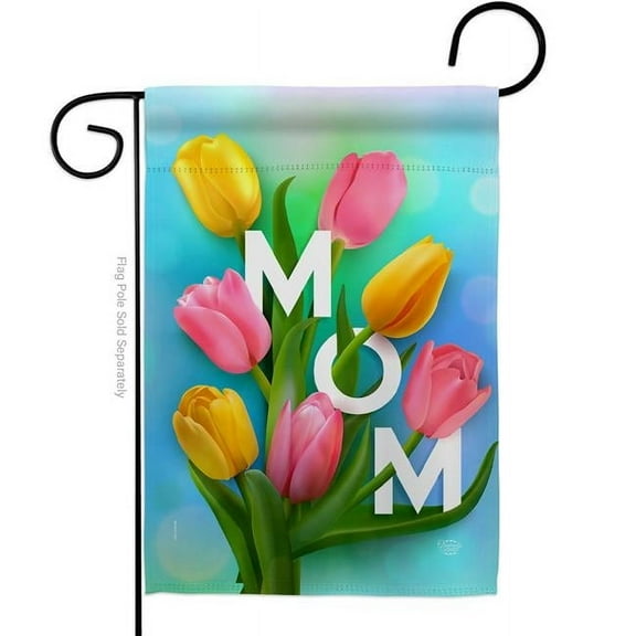 Ornament Collection G192367-BO Happy Moms Day Family Mother 13 x 18.5 in. Double-Sided Decorative Vertical Garden Flags for House Decoration Banner Yard Gift