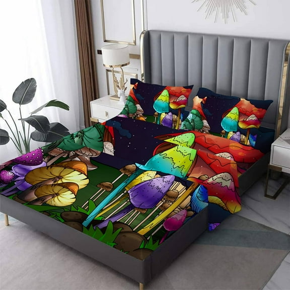 Bed Sheets Twin Size,Bedding Set Fitted Sheet for Kids Boys Girls Teens Room Decor,1 Fitted Sheet   1 Flat Sheet   1 Pillow Case