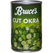 Bruce's Cuts Okra, 14 Oz Cans, Quantity of 12