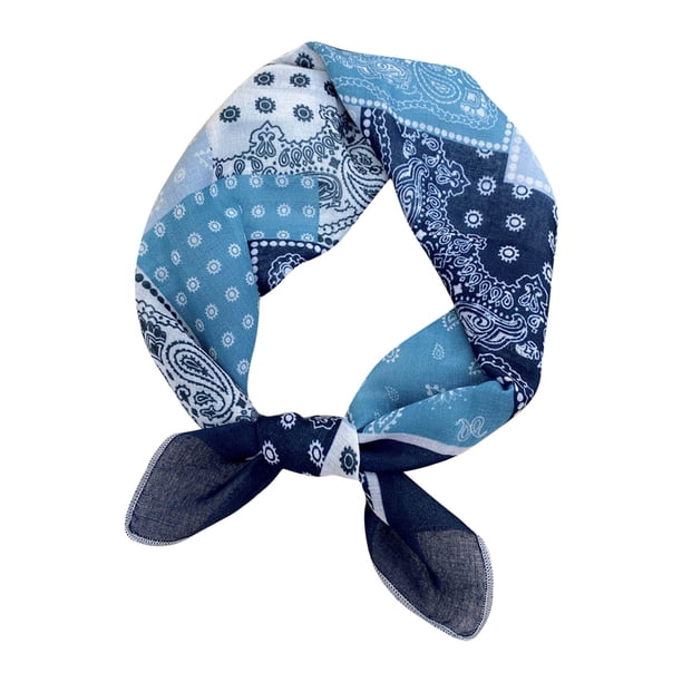 Pañuelo pequeño de seda para mujer, banda para el pelo, pañuelo estampado de lino y algodón, pañuelo decorativo para el cuello, pañuelo para la cabeza para mujer