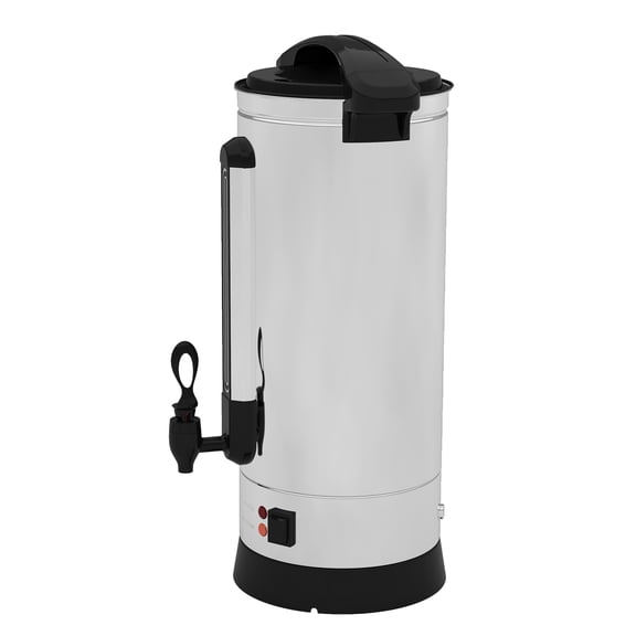 Commercial Coffee Urn 14L or 18L Large Capacity Stainless Steel Fast Brew, 1500W Electric Percolator for Catering Meetings Events Parties Offices