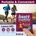 thumbnail image 4 of Butt Napkins, 10 Individually Wrapped, Water-Based Flushable Wipes, Unscented & Hypoallergenic, 4 of 7