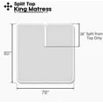 thumbnail image 4 of Cotton Metrics 800TC 100% Cotton Top Split King Sheets Sets for Adjustable beds - 28" Split Top King Sheets - Split Head Bed Sheet Set Color White, 4 of 7