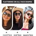 thumbnail image 2 of Fozono Oversized Aviator Sunglasses, Retro Square UV400, 2 of 2