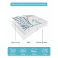 thumbnail image 5 of Quilts Twin XL Size, Light Blue Teal Coastal Soft Comforter Bedding Set for Bed, Summer Beach Coral Shell Ocean Lightweight Quilted Bedspread with Pillow Cover(2 Pieces) for All Season, 68x98 Inch, 5 of 6