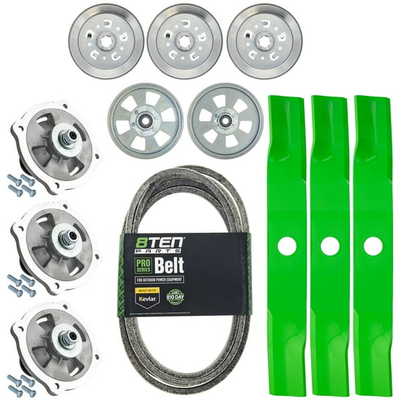 8TEN Blade Spindle Belt Kit for Kubota Z724XKW-3 RCK54P-781Z 54-inch K5613-34340 MK1014051