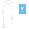 thumbnail image 1 of SURJDE Rétractable Badge Bobine Longe avec Porte-Carte d'Identité pour les Femmes, Collier en Acier Inoxydable Lanière de Mode avec Porte-Badge Nom Résistant à l'Eau, Argent, 1 of 7